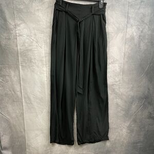 Banana Republic women's palazzo wide leg pants slacks size 2 black matching tie